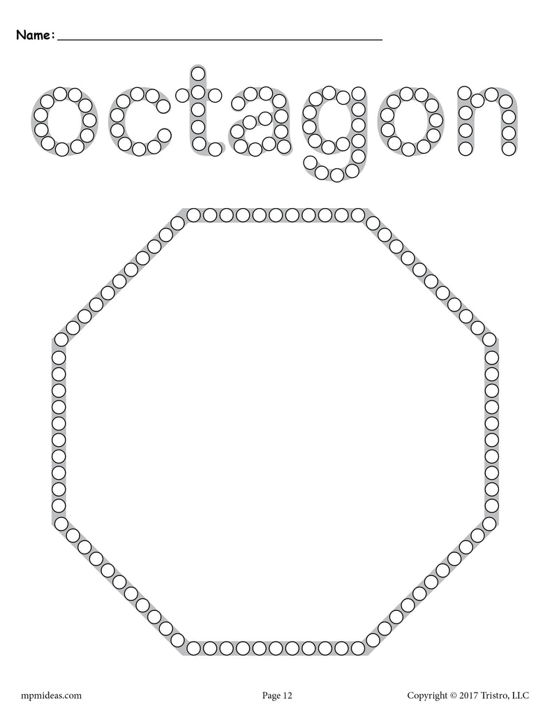 Free Printable Octagon Shape - Freebie Finding Mom