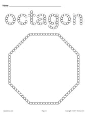 FREE Octagon Q-Tip Painting Printable!