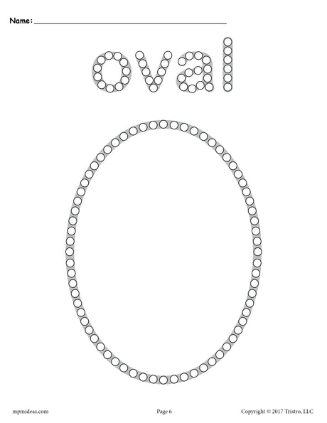 FREE Oval Q-Tip Painting Printable!