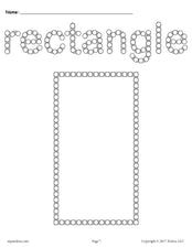 FREE Rectangle Q-Tip Painting Printable!
