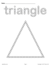 FREE Triangle Q-Tip Painting Printable!