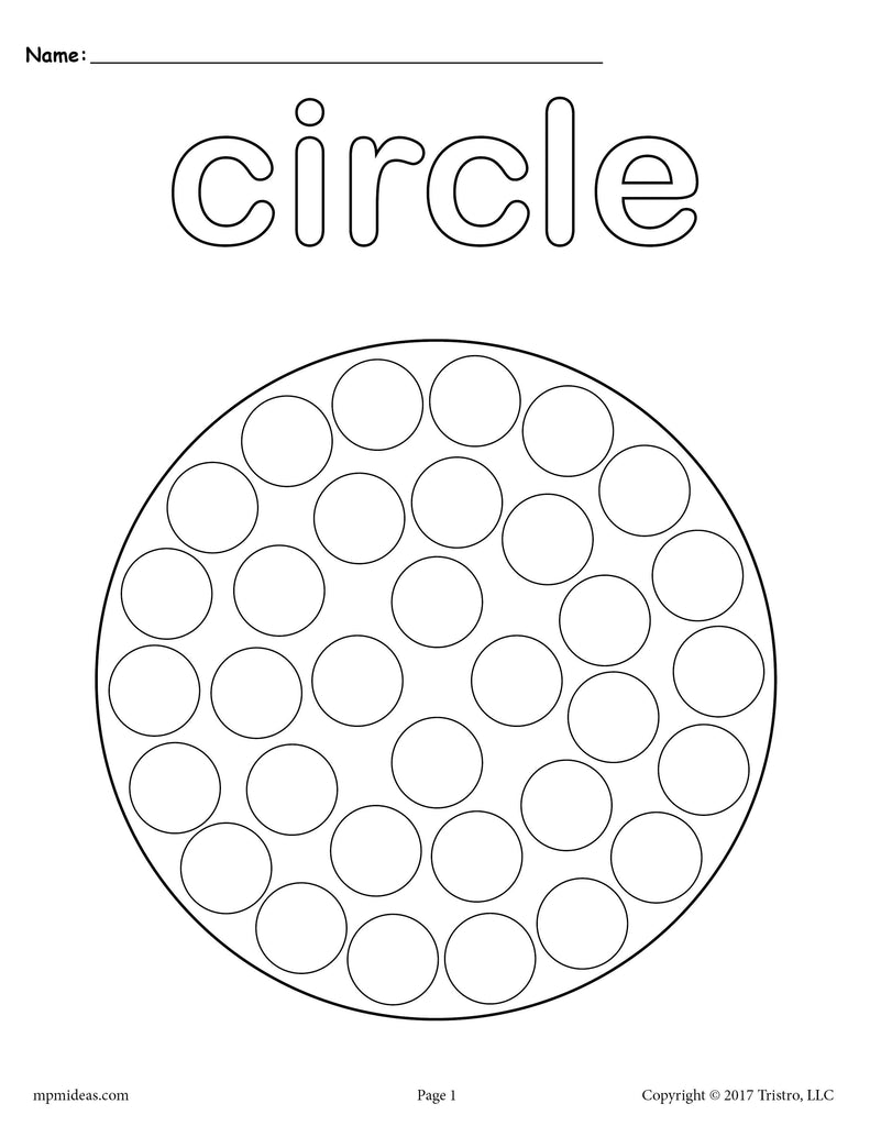 FREE Circle Do-A-Dot Printable