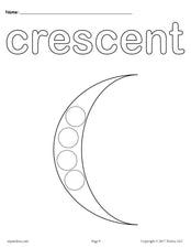 FREE Crescent Do-A-Dot Printable