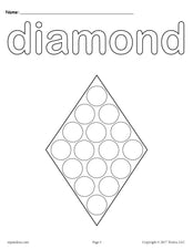 FREE Diamond Do-A-Dot Printable