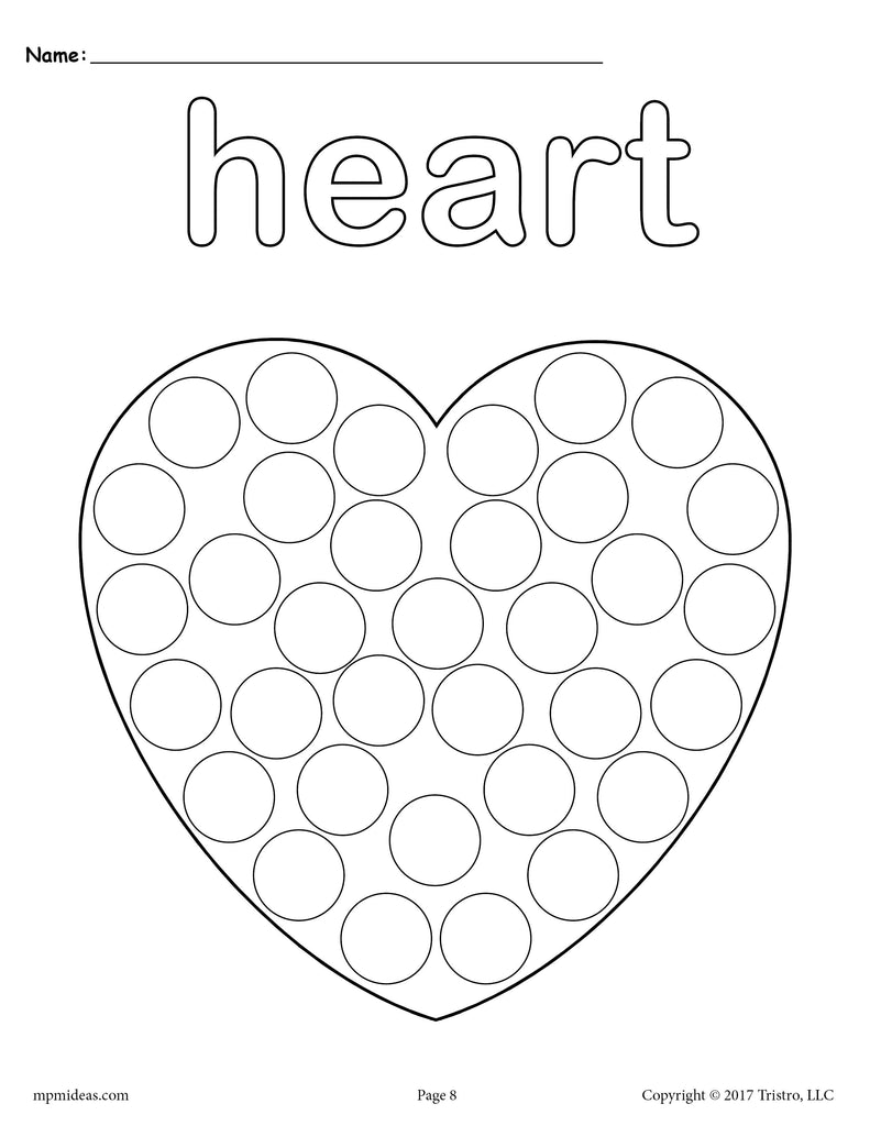 FREE Heart Do-A-Dot Printable