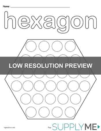 Hexagon Do-A-Dot Printable