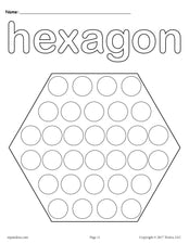 FREE Hexagon Do-A-Dot Printable