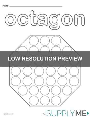 Octagon Do-A-Dot Printable