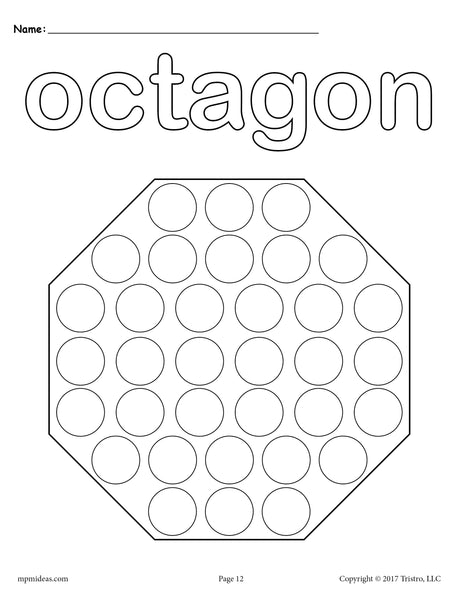 FREE Octagon Do-A-Dot Printable