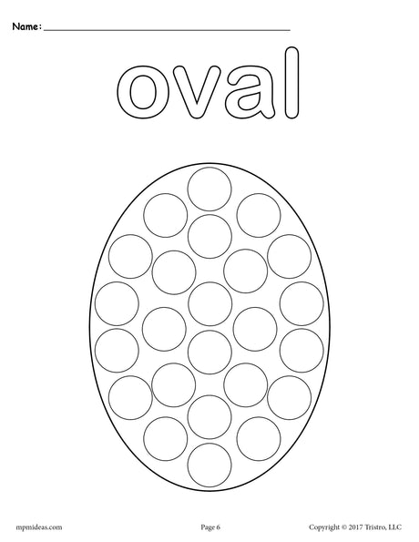FREE Oval Do-A-Dot Printable