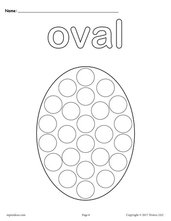 Printable Oval Shapes