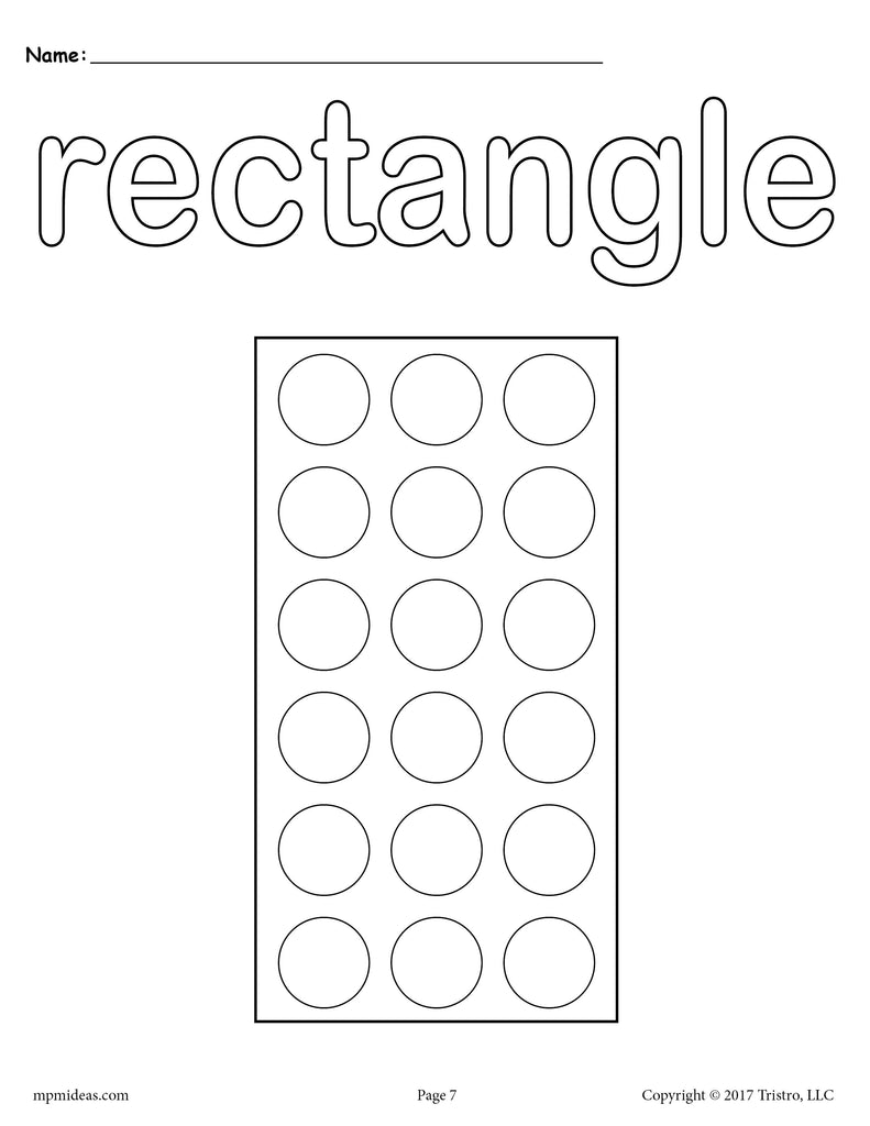 FREE Rectangle Do-A-Dot Printable