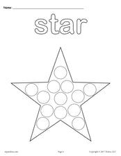 FREE Star Do-A-Dot Printable