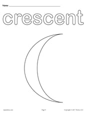 FREE Crescent Coloring Page