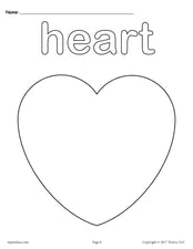 FREE Heart Coloring Page