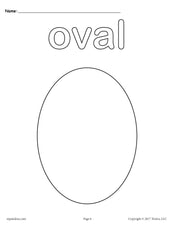 FREE Oval Coloring Page