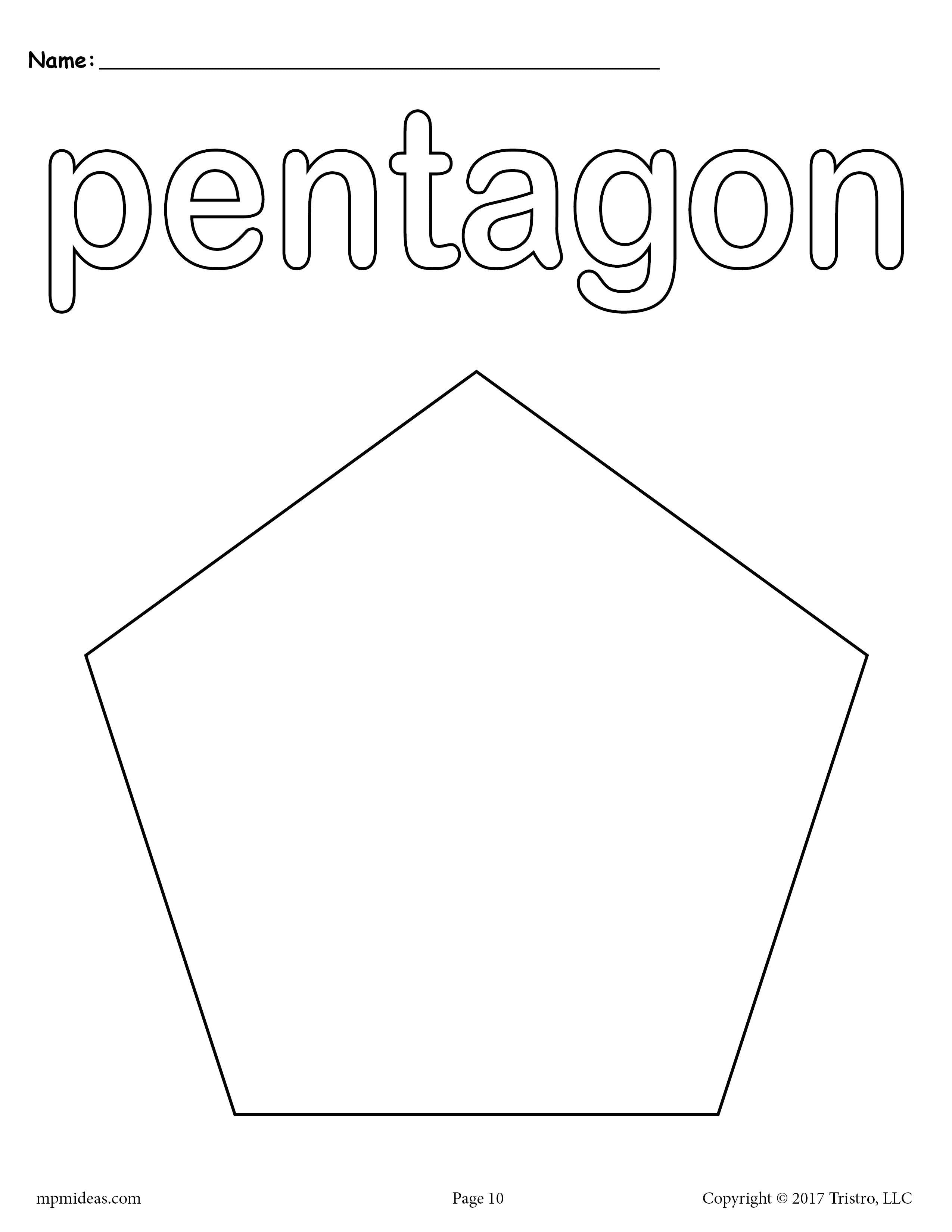 Pentagon Coloring Page - Shapes Coloring Pages – SupplyMe