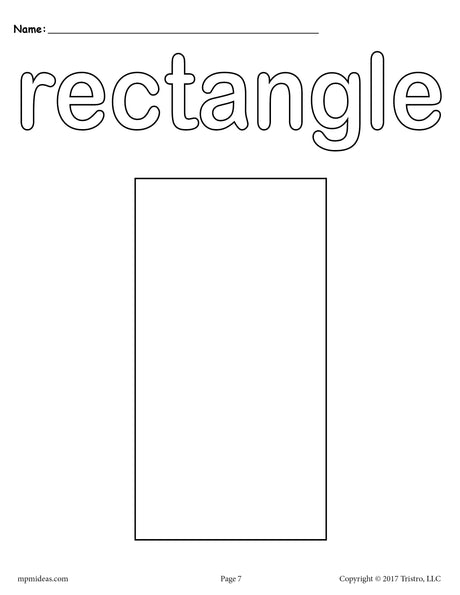 FREE Rectangle Coloring Page