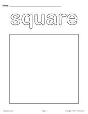 FREE Square Coloring Page