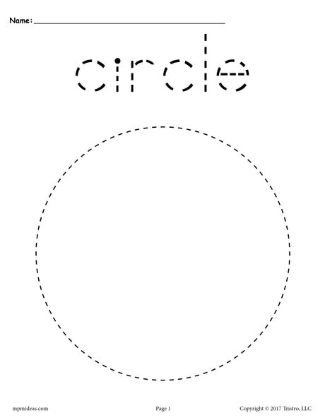 FREE Circle Tracing Worksheet