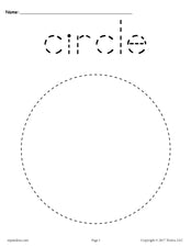 FREE Circle Tracing Worksheet