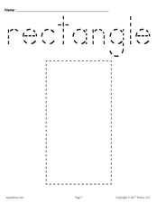 FREE Rectangle Tracing Worksheet