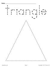 FREE Triangle Tracing Worksheet