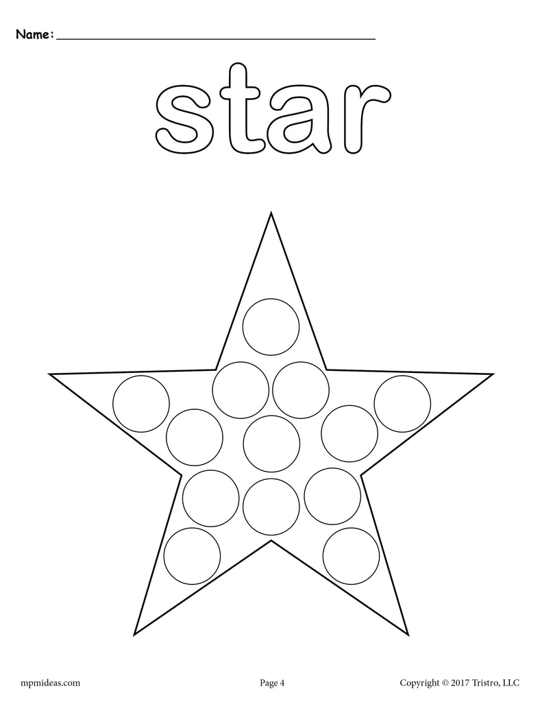 8 Star Worksheets - Tracing, Coloring Pages, Cutting & More!