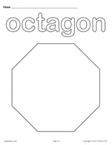 8 Octagon Worksheets: Tracing, Coloring Pages, Cutting & More!