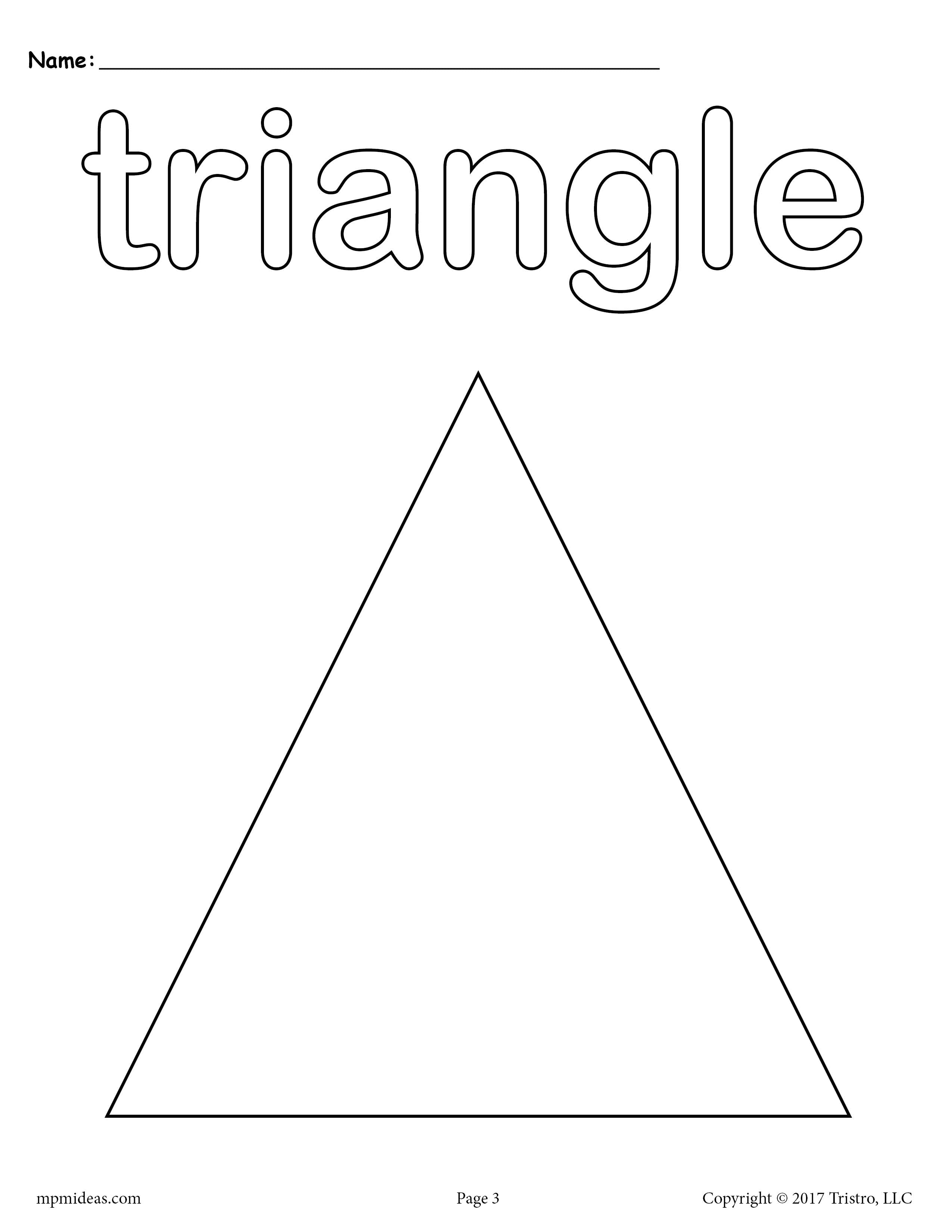 Triangle Worksheets For Toddlers