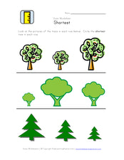 Learning About Sizes: Height Worksheets