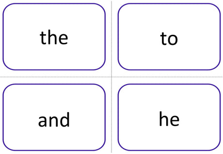 Sight Word Flash Cards