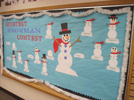 Winter Snowman Incentive Bulletin Board Idea