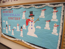 Winter Snowman Incentive Bulletin Board Idea