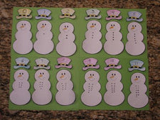 Snowman Counting File Folder Game