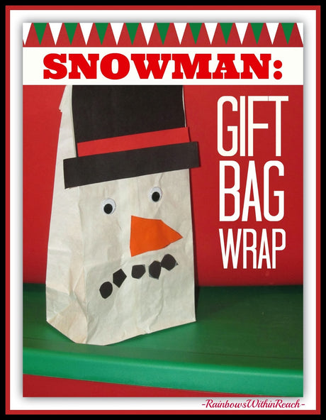Super Simple Snowman Gift Bag Craft for Kids