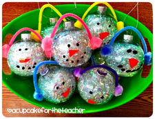 "I Love You SNOW Much!" Adorable Snowman Ornament Craft for Kids!
