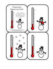 Learning About Temperature &amp; Sequencing with Snowmen
