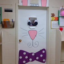 Here Comes The Easter Bunny! - Spring Door Display