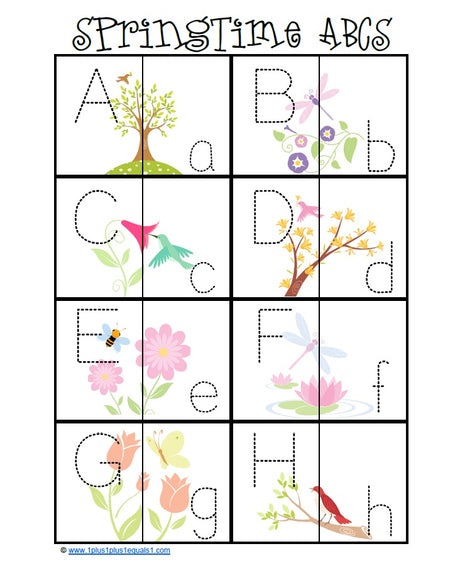 Spring Alphabet, Printing, &amp; Sight Word Practice