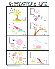 Spring Alphabet, Printing, &amp; Sight Word Practice