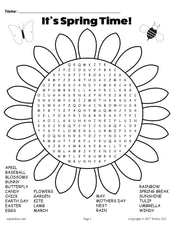 Printable Spring Word Search!