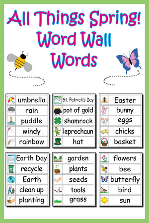 30 Spring Word Wall Words - FREE Printable