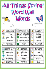 30 Spring Word Wall Words - FREE Printable
