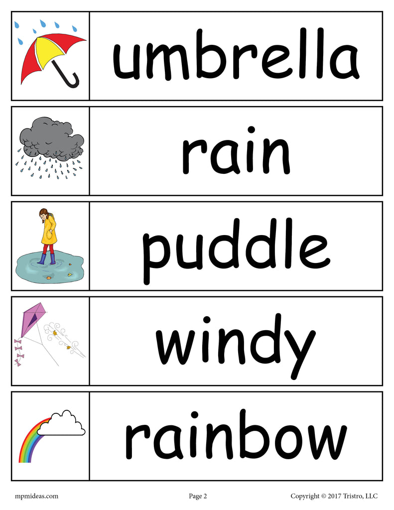 30 Spring Word Wall Words