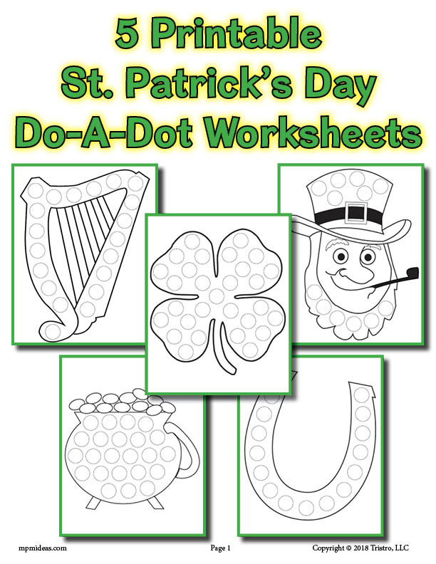 5 St. Patrick's Day Do-A-Dot Printables!