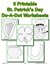5 St. Patrick's Day Do-A-Dot Printables!