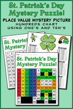 FREE Printable St. Patrick's Day Place Value Mystery Picture!