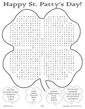 Printable St. Patrick's Day Word Search!