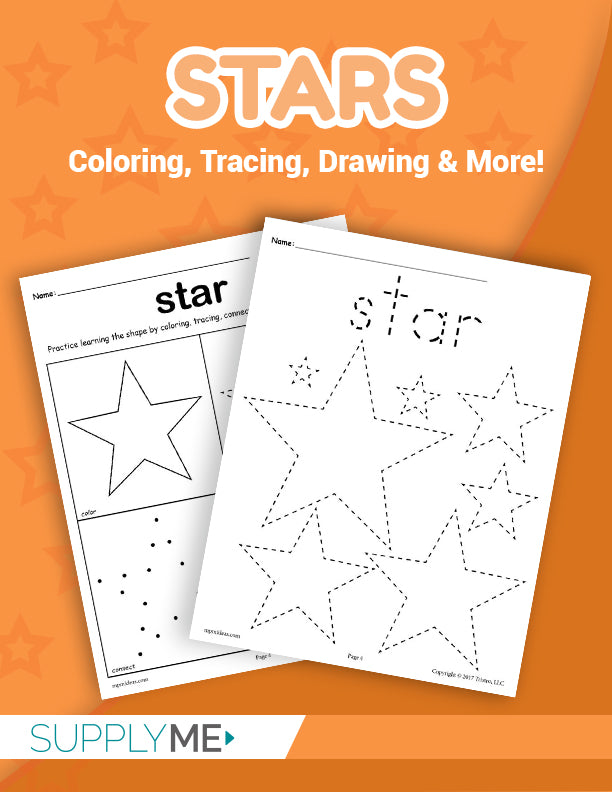 8 Star Worksheets - Tracing, Coloring Pages, Cutting & More!